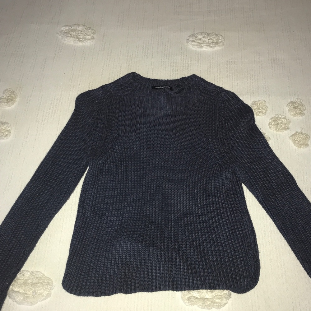 American Apparel Blue Distressed Sweater